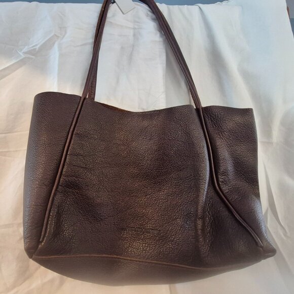 Portland Leather Large Verona Tote-Coldbrew - Picture 2 of 7